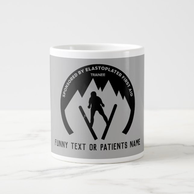 Skiing Accident Get Well Soon Large Coffee Mug (Front)