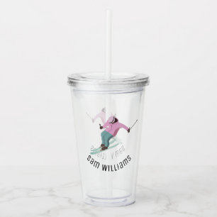 Skiing Acrylic Tumbler
