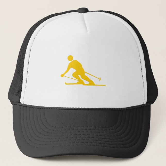 Skiing - Amber Trucker Hat (Front)