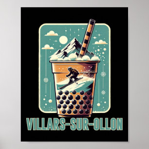 Skiing And Apres Ski - Villars-sur-ollon Switzerla Poster
