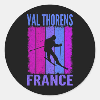 Skiing And Apres Ski - Winter Sports Val Thorens Classic Round Sticker