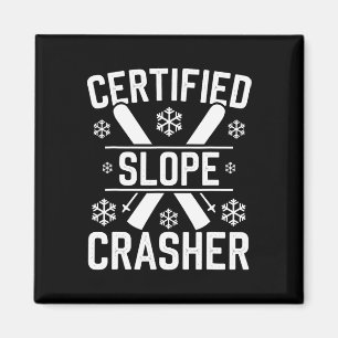 Skiing And Snowboarding Beginner Winter Sports Ent Magnet