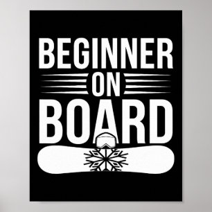 Skiing And Snowboarding Beginner Winter Sports Ent Poster