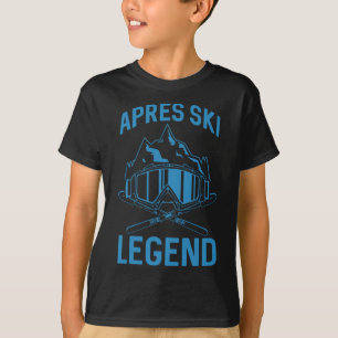 Skiing Apres Ski Lover Legend Winter Skier T-Shirt