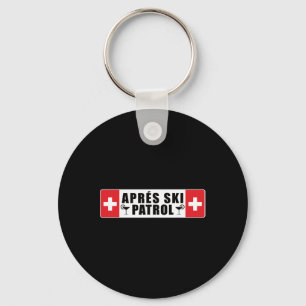 Skiing Apres Ski Patrol Skier Winter Sports Key Ring