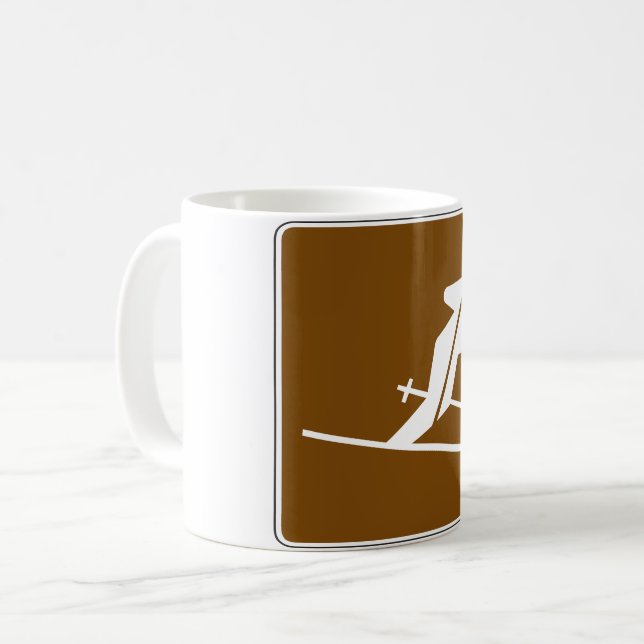 Skiing Area Recreational Sign Coffee Mug (Front Left)