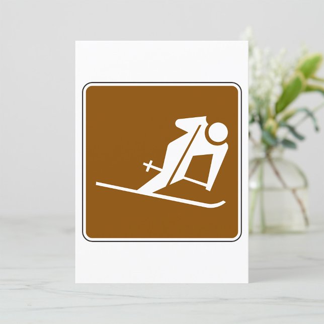 Skiing Area Recreational Sign Invitation (Creator Uploaded)