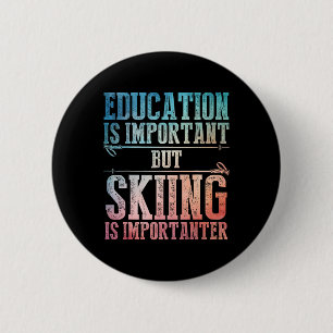 Skiing Art For Men Women Kids Winter Sport Ski Lov 6 Cm Round Badge