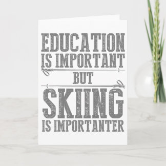 Skiing Art For Men Women Kids Winter Sport Ski Lov Card