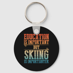 Skiing Art For Men Women Kids Winter Sport Ski Lov Key Ring