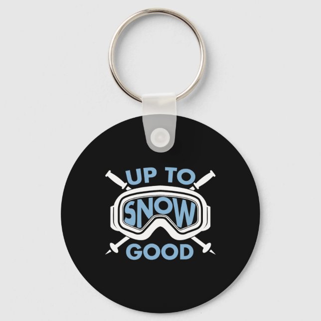 Skiing Art For Men Women Kids Winter Sport Ski Lov Key Ring (Front)