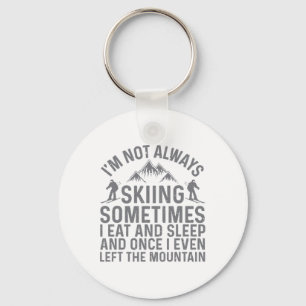 Skiing Art For Men Women Kids Winter Sport Ski Lov Key Ring