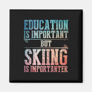 Skiing Art For Men Women Kids Winter Sport Ski Lov Magnet
