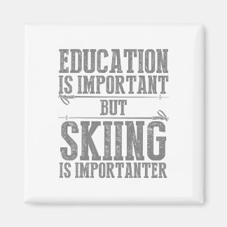 Skiing Art For Men Women Kids Winter Sport Ski Lov Magnet
