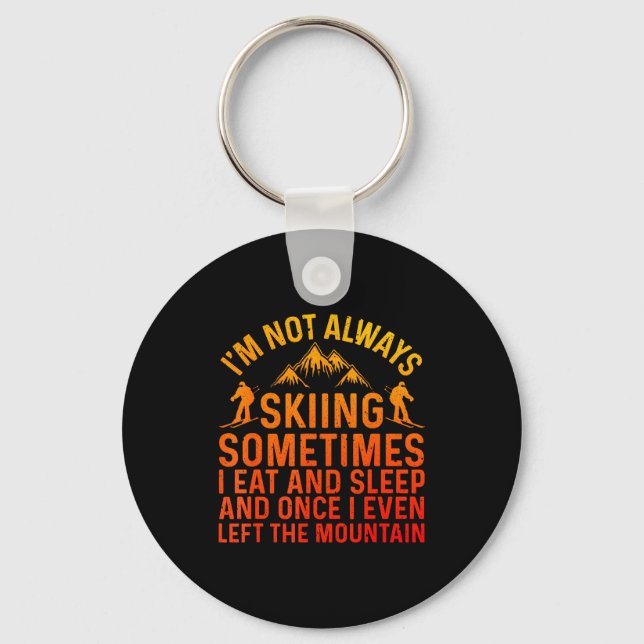 Skiing Art For Men Women Kids Winter Srt Ski Lover Key Ring (Front)