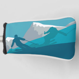 Skiing At Mountains - Skiers Golf Head Cover