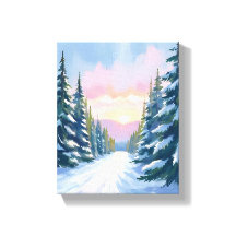 Skiing at Sunset | Winter Mountain Ski Path