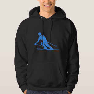 Skiing - Baby Blue Hoodie