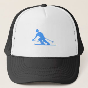 Skiing - Baby Blue Trucker Hat