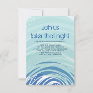 SKIING Bar Bat Mitzvah Party Card