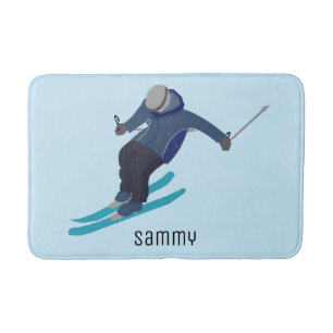 Skiing Bath Mat