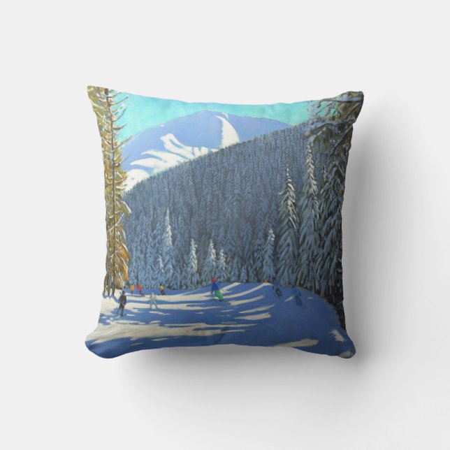 Skiing Beauregard La Clusaz 2012 Cushion (Front)