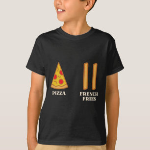 Skiing Beginner Pizza French Fries Ski Instructor T-Shirt