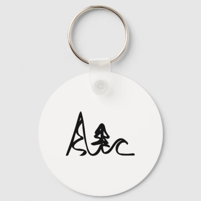 Skiing Biking Surfing Mountains Ocean Waves Fun Si Key Ring (Front)