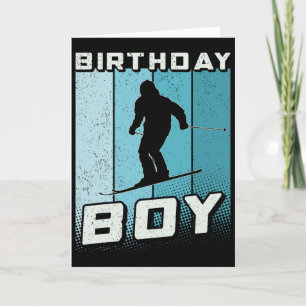 Skiing Birthday Boy Ski Birthday Boys Skiing Birth Card