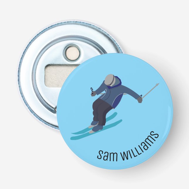 Skiing Bottle Opener (Front)