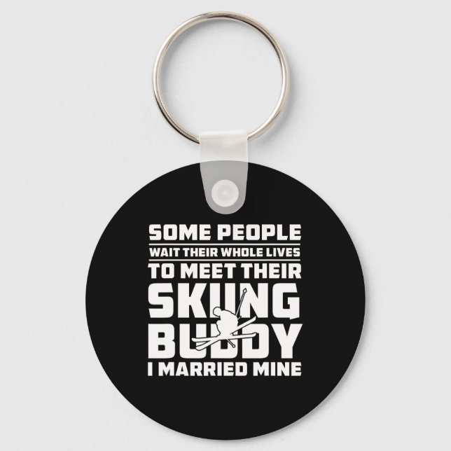 Skiing Buddy  Key Ring (Front)