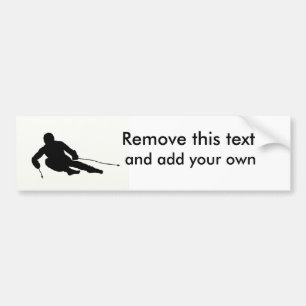 Skiing bumper sticker