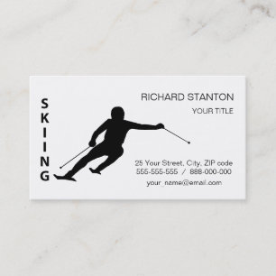 Skiing Business Card