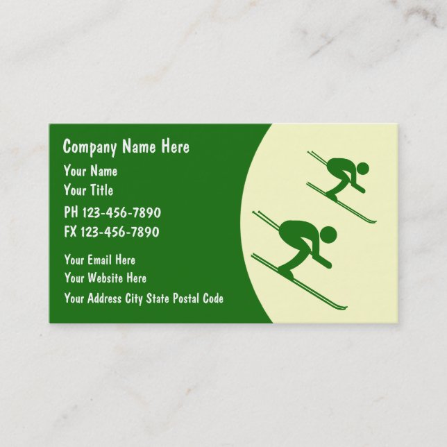 Skiing Business Cards (Front)