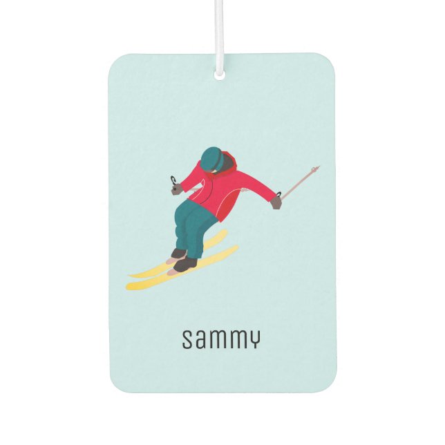 Skiing Car Air Freshener (Front)