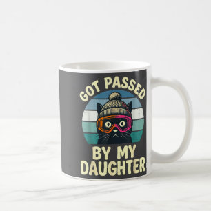 Skiing Cat Retro Vintage Got Ped By My Daughter Coffee Mug
