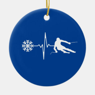 Skiing Ceramic Tree Decoration