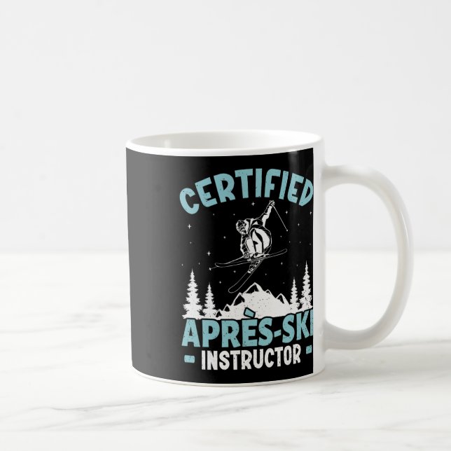 Skiing Certified Apres-ski Instructor Lustig Ski S Coffee Mug (Right)