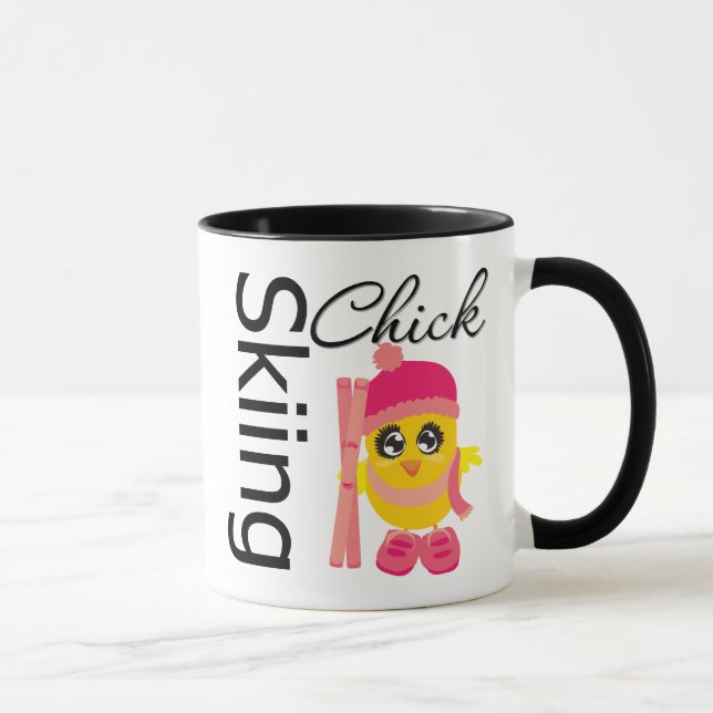 Skiing Chick Mug (Right)