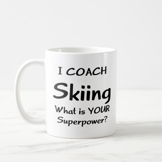 skiing coach coffee mug (Left)