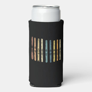 Skiing - Collection of ski boards Seltzer Can Cooler