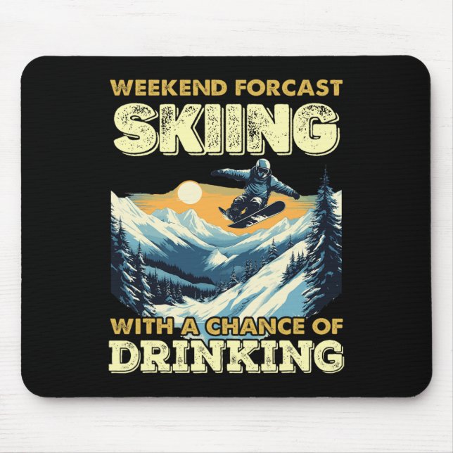 Skiing Costume Snow Fan Snowboarding Ski Mountains Mouse Mat (Front)