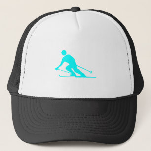 Skiing - Cyan Trucker Hat