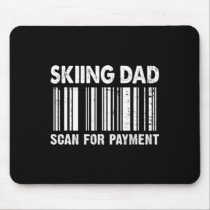 Skiing Dad Scan For Payment Rcode Father's Day Mouse Mat