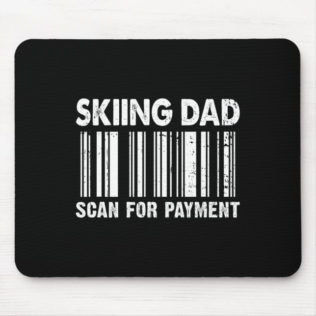 Skiing Dad Scan For Payment Rcode Father's Day  Mouse Mat (Front)