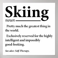 Skiing Definition Funny Ski Sport Lover Skiers