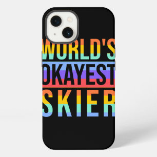 Skiing Design Okayest Skier Skiing Lover iPhone 13 Case