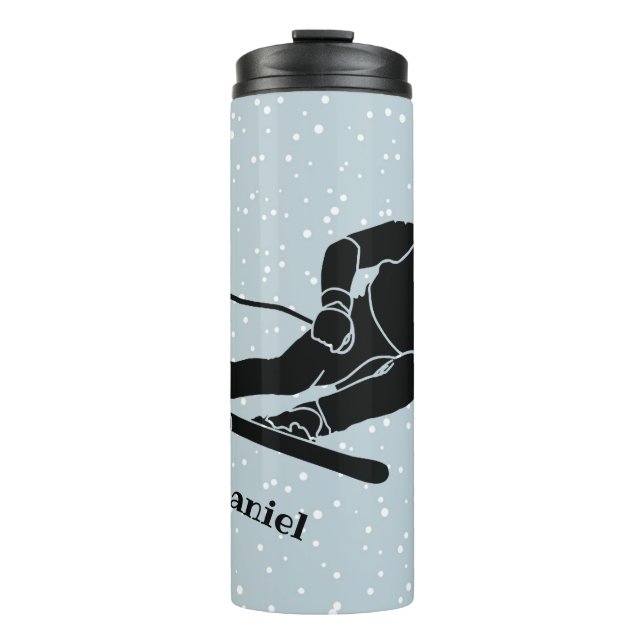 Skiing Design Thermal Tumbler (Front)