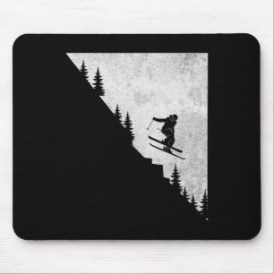Skiing Downhill Skier Freestyle Extreme Winter Spo Mouse Mat