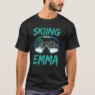 Skiing Emma Ski Skier Hobby Winter Sports T-Shirt